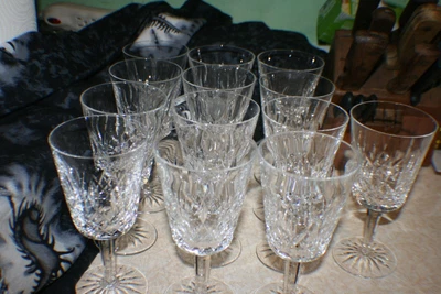 $400 • Buy Vintage Signed Waterford Lismore Water Goblet Set Of 13