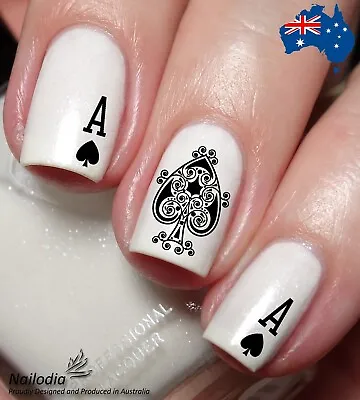 King & Queen & Jack & Ace Of Spade Nail Art Decal Sticker Water Transfer Slider • $5.49