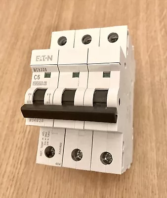 MEM 6 Amp Triple Pole MCB 3 Phase Breaker Type C 6A C6 Memshield 2 MCH306 • £18.99