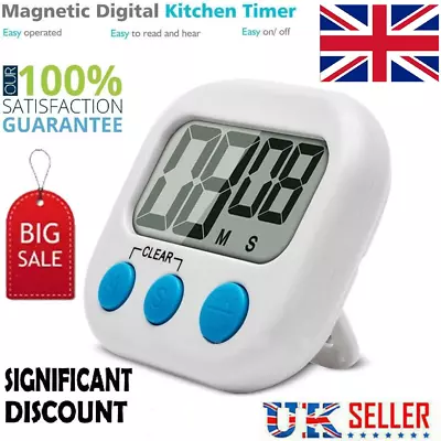 £0.99 • Buy Digital Large Clock  Kitchen Cooking Timer Count-Down Up Loud LCD Alarm Magnetic