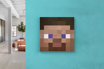 Minecraft Steve Canvas Print - Large Minecraft Artwork Wall Art For Kids • £4.90