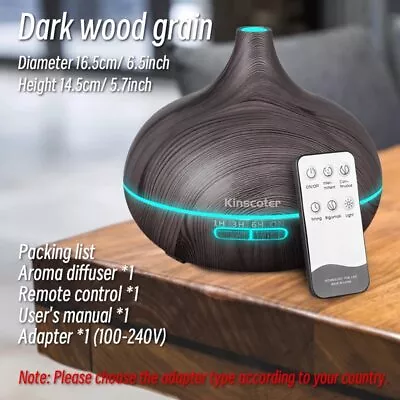 Essential Oil Diffuser Wood Grain Remote Control Ultrasonic Air Humidifier • $39