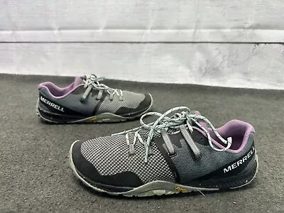 Merrell Trail Glove 6 Barefoot Vibram Shoes J066830 Gray Mint Womens Size 10 • $30