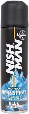 NISHMAN Temporary Hair Colour Spray For Kids 150 Ml Wash Out Hair Dye Blue • £7.70
