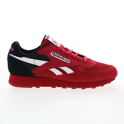 Reebok Classic Leather GW9700 Mens Red Suede Lifestyle Sneakers Shoes • $76.99