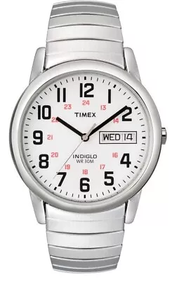 Timex Mens Easy Reader Indiglo Expander Watch | 35mm | Water Resistant | T20461 • £42