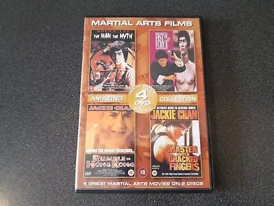 Martial Arts Films Collection 4 Films On 2 Discs DVD Jackie Chan Bruce Lee • £4.95