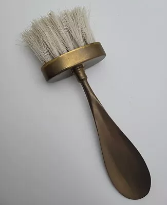 Vintage Mens Vanity Estate Piece Brass English Shoehorn Clothes Brush Combo • $29