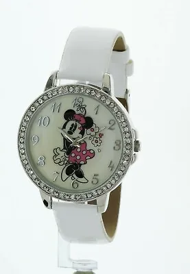 Nib Cute DISNEY Minnie  Mouse Watch Rotating Dial White Band Min496 • $29.99