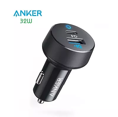 Anker Fast Car Charger USB C 32W 2-Port Compact Type C With 20W + 12W PowerIQ • $29.99