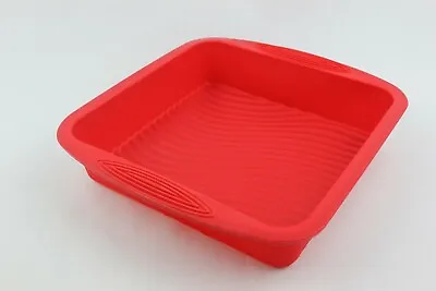 £8.25 • Buy Silicone Square Cake Mould 24x24x5cms Brownie Baking Tin Lasagne Bread Puddings