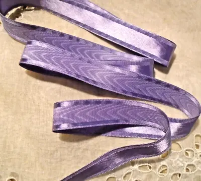 5/8  Wide   Satin Edge Moire' Ribbon - Japan - Reversible. - Lavender • $2.40