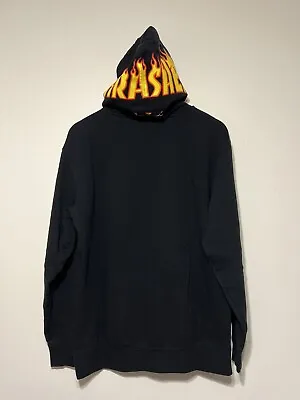 Vans X Thrasher Magazine Hoodie Size M Black Skate Skateboard Surf • $25