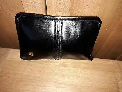 £6.50 • Buy Fab Jane Shilton Japelle Black Faux Leather Clutch / Shoulder Bag  Vintage Retro
