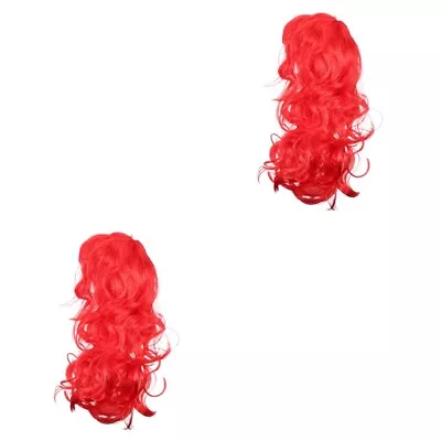  2 Pack Japanese Custume Cosplay Wig Christmas Hairpiece Halloween • £16.39