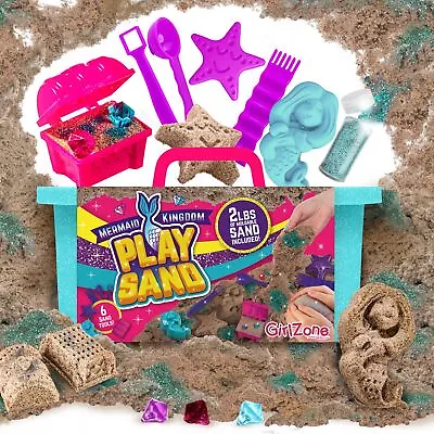 GirlZone Mermaid Treasures Play Sand For Kids 3lbs Of Magic Sand For Kids With • $36.69