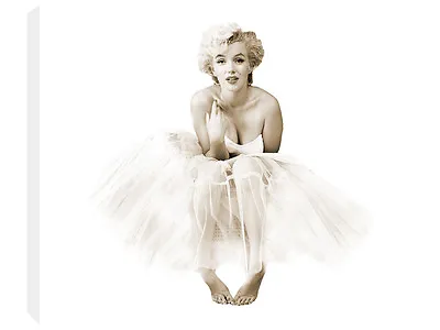 £11.99 • Buy Marilyn Monroe-Ballerina Icon Canvas Wall Art Picture Print - Sepia A0, A1, A2 