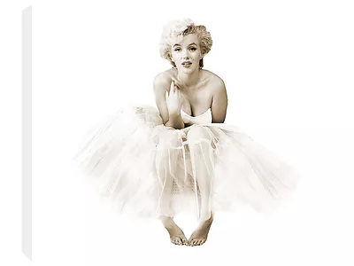 Marilyn Monroe-Ballerina Icon Canvas Wall Art Picture Print - Sepia A0 A1 A2  • £69.99