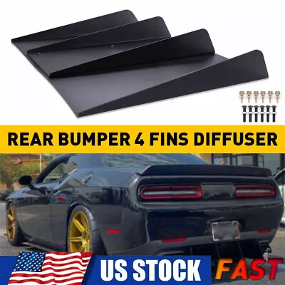 For Mazda Speed 3 07-19 Rear Bumper Diffuser 4-Fin Spoiler Lower Lip Splitter US • $33.24