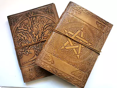 Two SALE Notebooks Leather Cord Journal Book Of Shadows Gothic Wicca Pagan • £14.95