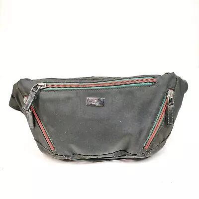 Gucci Waist Pouch Bag  Black Canvas 1183905 • $21.49