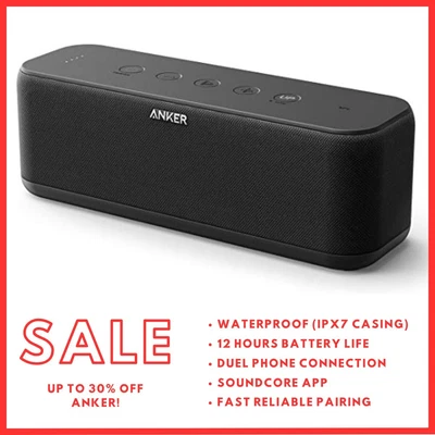$92.95 • Buy Anker Soundcore Boost Bluetooth Speaker With Well-Balanced Sound IPX7 Waterproof