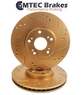 BMW 3 E30 318i ABS Saloon 85-91 Rear Brake Discs Gold Drilled Grooved • $104.53