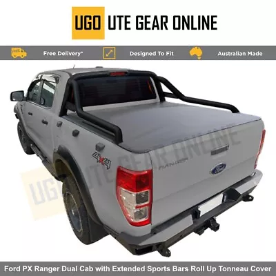Roll Up Tonneau Cover For Ford PX Ranger Dual Cab W/ Ext SB Nov 2011-June 2022 • $282.45