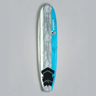 VISION Spark Longboard Softboard Foamie - Cyan Grey - 7'0 8'0 - RRP £310 • £170