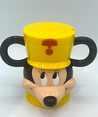 Disney On Ice Hometown Minnie Snow Mug Hinged Flip Lid Sno-Cone Cup Mouse 1998 • $5.99