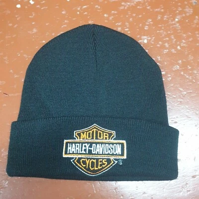$25 • Buy Harley Davidson Black Beanie  Embroidered 