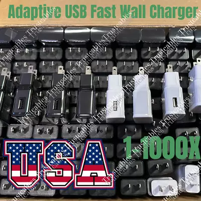 Wholesale Bulk Adaptive Fast USB Wall Charger Block Power Adapter For Samsung LG • $231.82