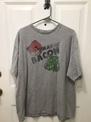 Angry Birds Makin' Bacon Adult T-Shirt Officially Licensed Graphic Tee Size 2XL • $15