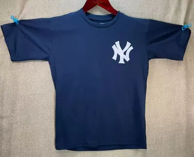 New York Yankees Roger Maris Number 9 Champro Dri-Gear Navy T-Shirt Youth L • $6