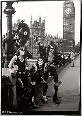 KISS Poster Ace Frehley Gene Simmons London Big Ben May 1976 Destroyer Period • £14.99