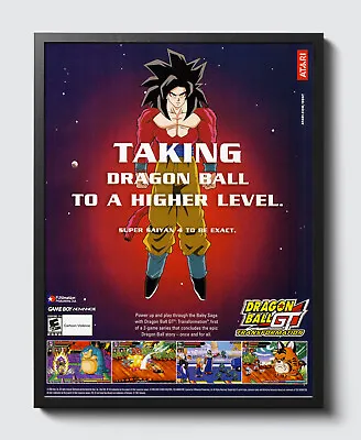 Dragon Ball GT Transformation Nintendo GBA Glossy Promo Poster Unframed G1500 • $14.98
