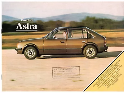 Vauxhall Astra Mk1 1981 UK Market Sales Brochure GL L E Saloon Hatchback Estate • $23.43