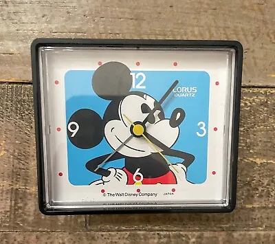 Mickey Mouse Alarm Clock Lorus Quartz Plastic LFD125 Battery Operated Japan Vtg • £12.50