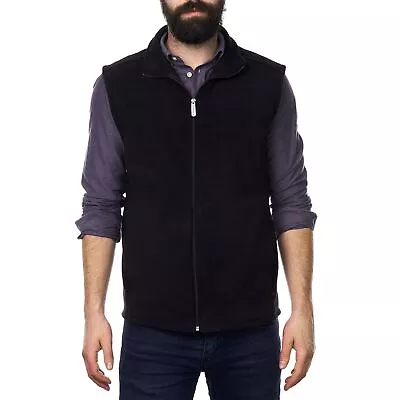 Alpine Swiss Mens Full Zip Up Fleece Vest Lightweight Warm Sleeveless Jacket • $29.99