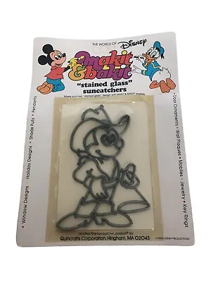 Vintage Makit Bakit Mickey Mouse Cowboy Disney Suncatcher Frame Craft Project • $8.99