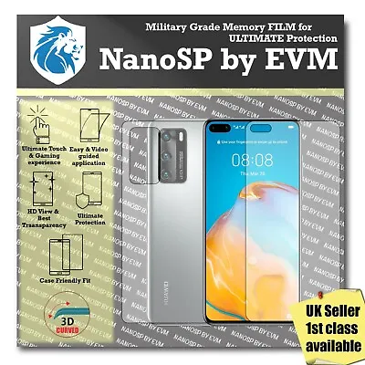 NanoSP Huawei P40 Pro Plus FULL BODY Screen Protector FILM - Clear • £5.95