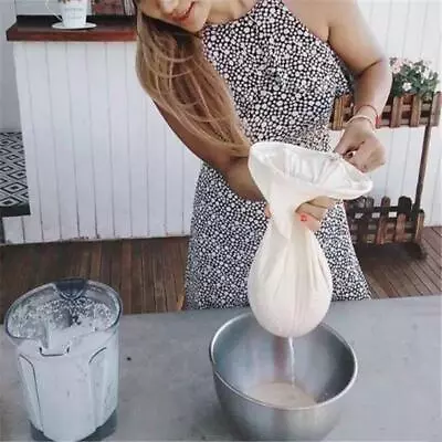 £3.23 • Buy Reusable Nylon Straining Bag Fine Mesh Home Brew Filter Bags Juice Milk Strainer
