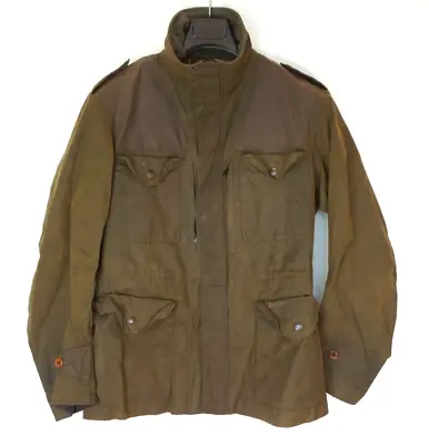 Rare | $595 Barbour Tokito Hidcote Jacket Small S Waxed Green Wool Liner • $298