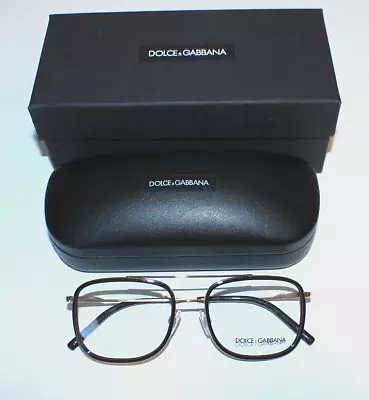 New DOLCE & GABBANA Men's Mod Brown/Gold EYEGLASSES Frames DG 1288 53-18-145 • $69.99