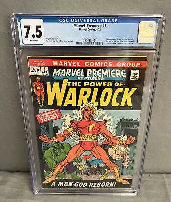 Marvel Premiere #1 CGC 7.5 White Pages 1st App Of Him As Warlock & Soul Gem • $93.49