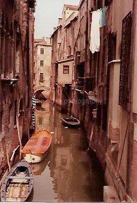 VENICE CANAL Italy FOUND PHOTOGRAPH Color ORIGINAL Snapshot VINTAGE 310 51 G • $12.99