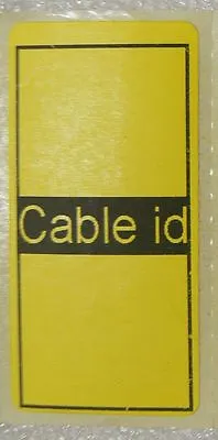 50 Cable Id Tidy Labels Self Adhesive Sticky Identification Stickers Tags YELLOW • £2.49