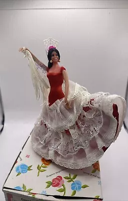 Marin Chiclana Spanish Flamenco Dancer Carolilla Souvenir Doll Red Dress 5  • $22.55