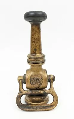 Antique Elkhart Chief Brass Fire Hose Nozzle Vintage Firefighting Yoke 8.5  • $159.95