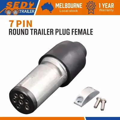 7 Pin Female Round Trailer Plug Slim Adapter Connector Caravan Boat Trailer Part • $11.99